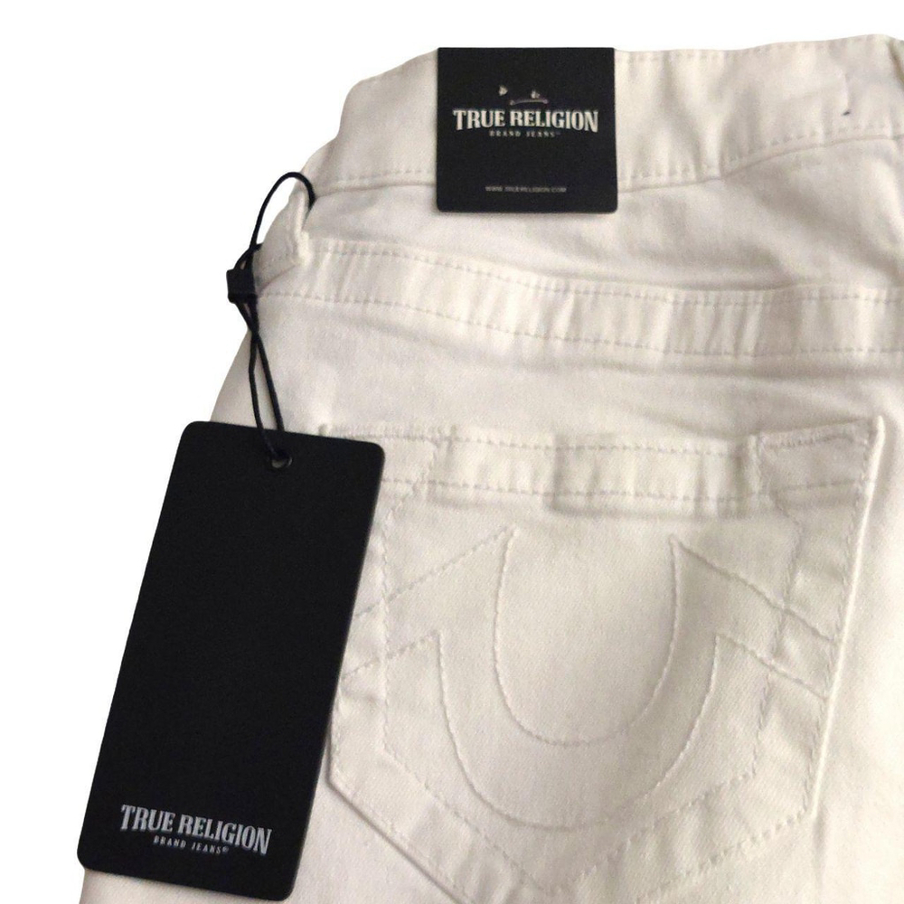 True Religion Brand Jeans Maisie High Rise Shorts White Sz 33 NWT - Picture 6 of 8
